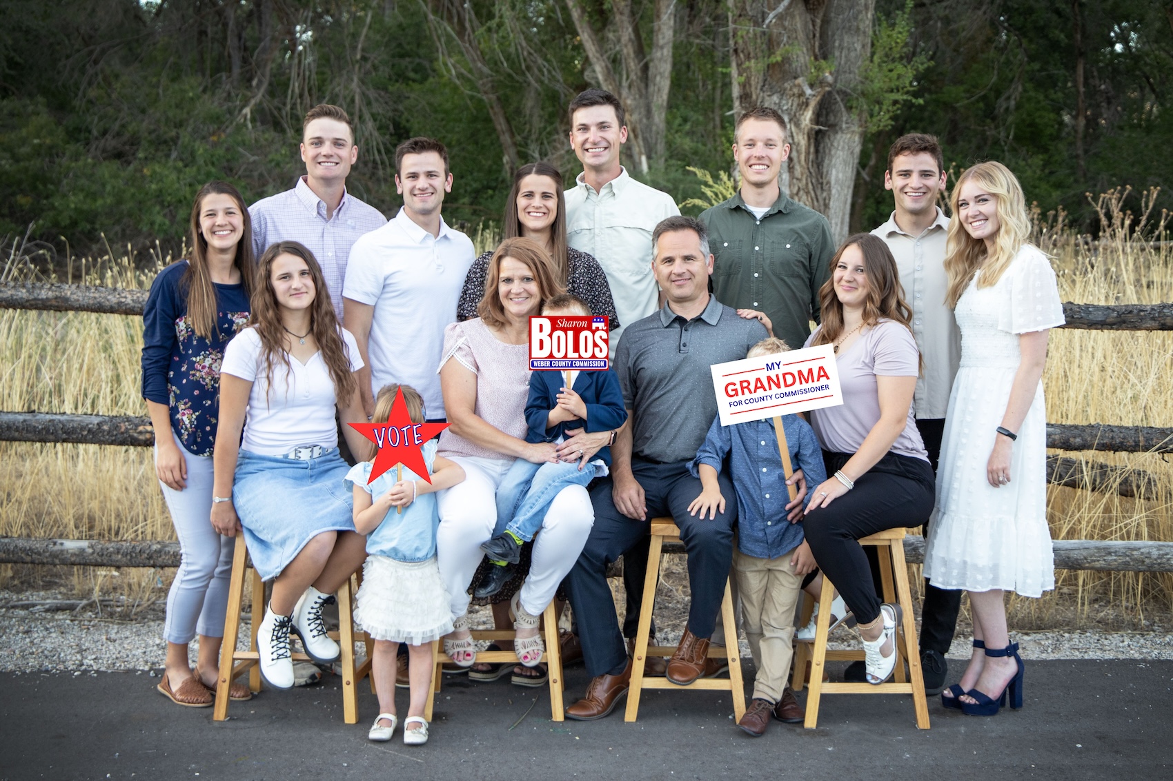 Sharon Bolos with her family